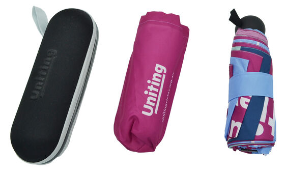 90cm Mini Five Folding Capsule Umbrella Sublimation Printed Custom Made